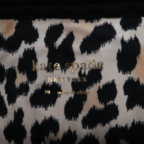 Kate Spade Leopard Print Black Medium 2-Piece Henley Jogger Pj Lounge Set - Picture 14 of 15